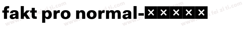 fakt pro normal字体转换